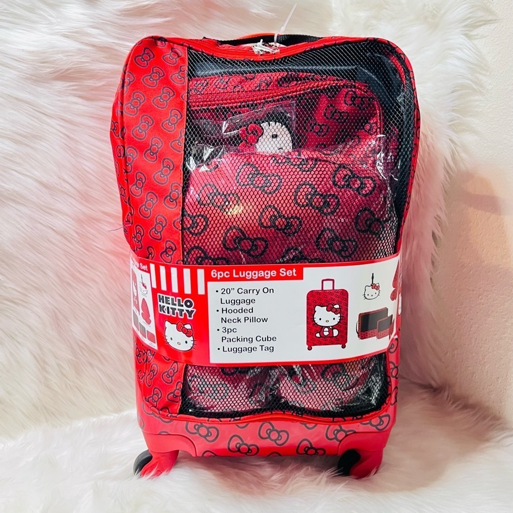Hello Kitty 6pc Luggage Set